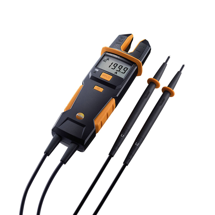 testo 755-1 - Current / Voltage Meter with 200 A AC, 600 V AC/DC, and Continuity