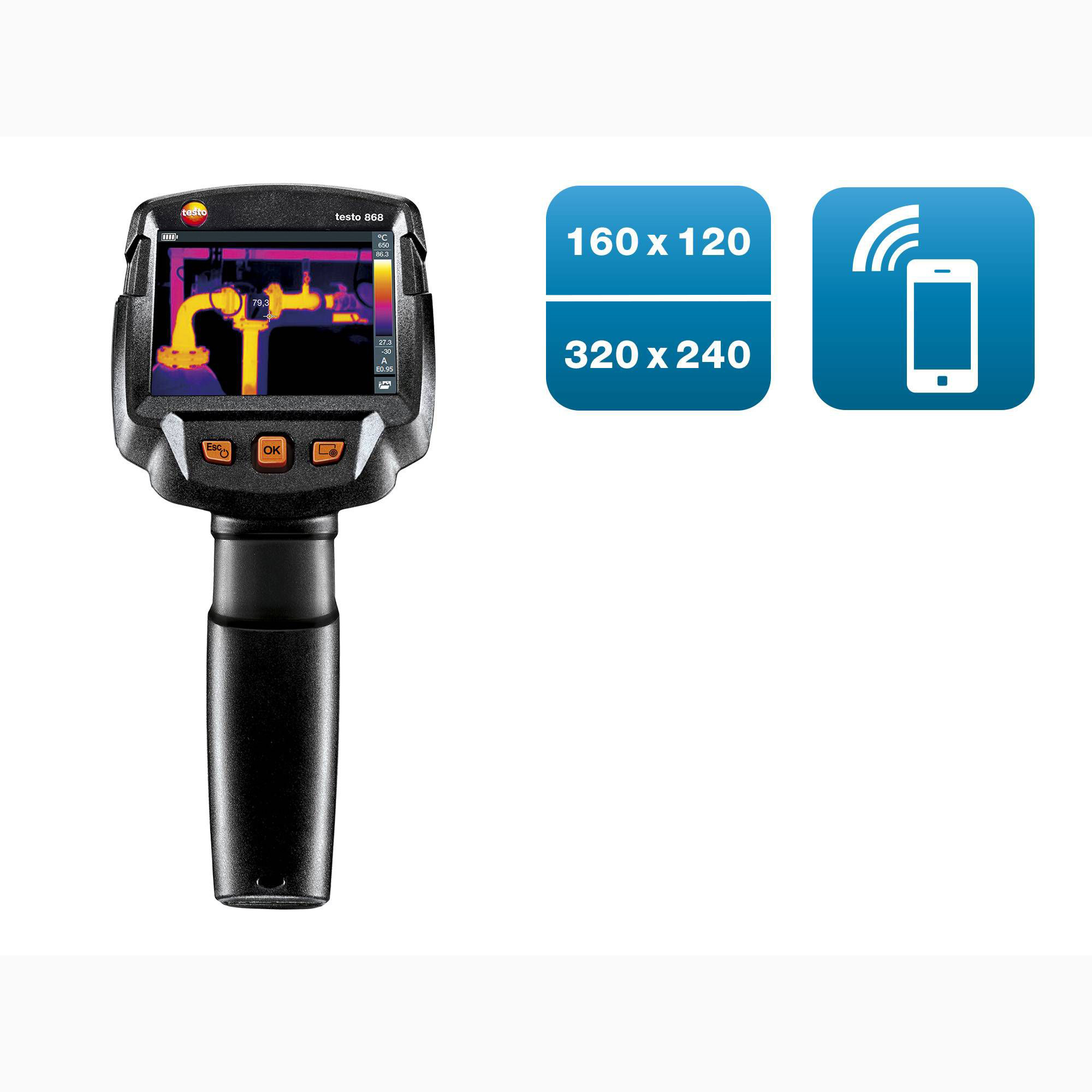 德国德图testo 868 - 入门级智能无线热像仪（160x120像素，App）