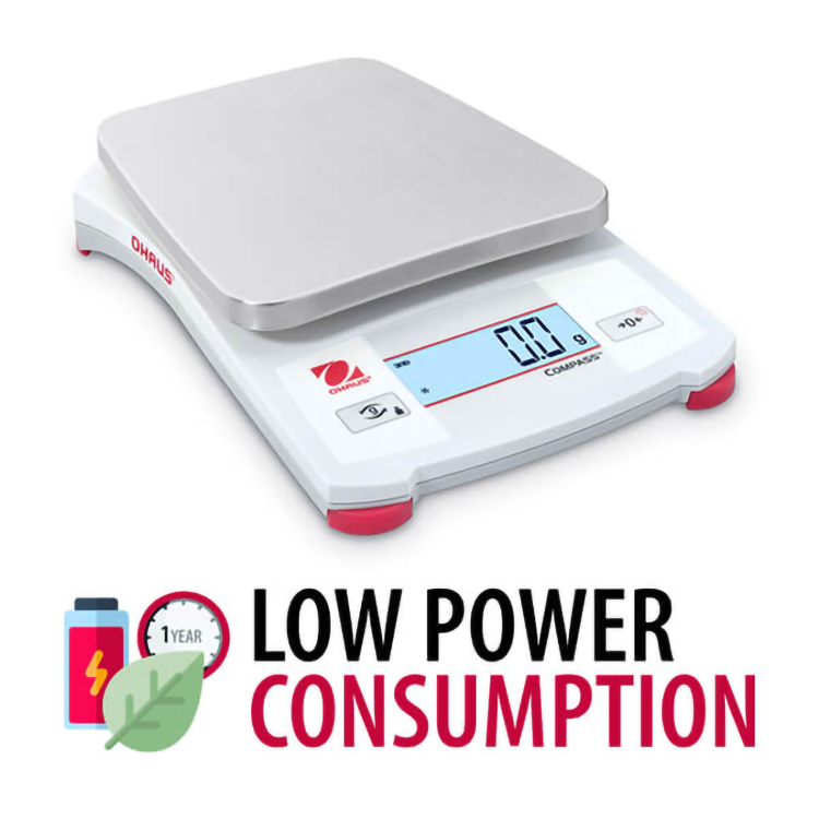 OHAUS COMPASS™ CX Energy-Efficient Portable Scale Suitable for Workplace and in-the-Field Weighing